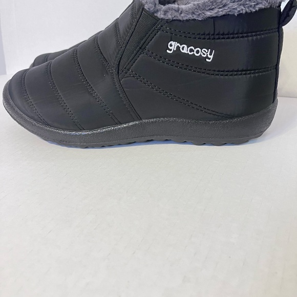 Gracosy women’s snow boot, black size 9 - Picture 5 of 5